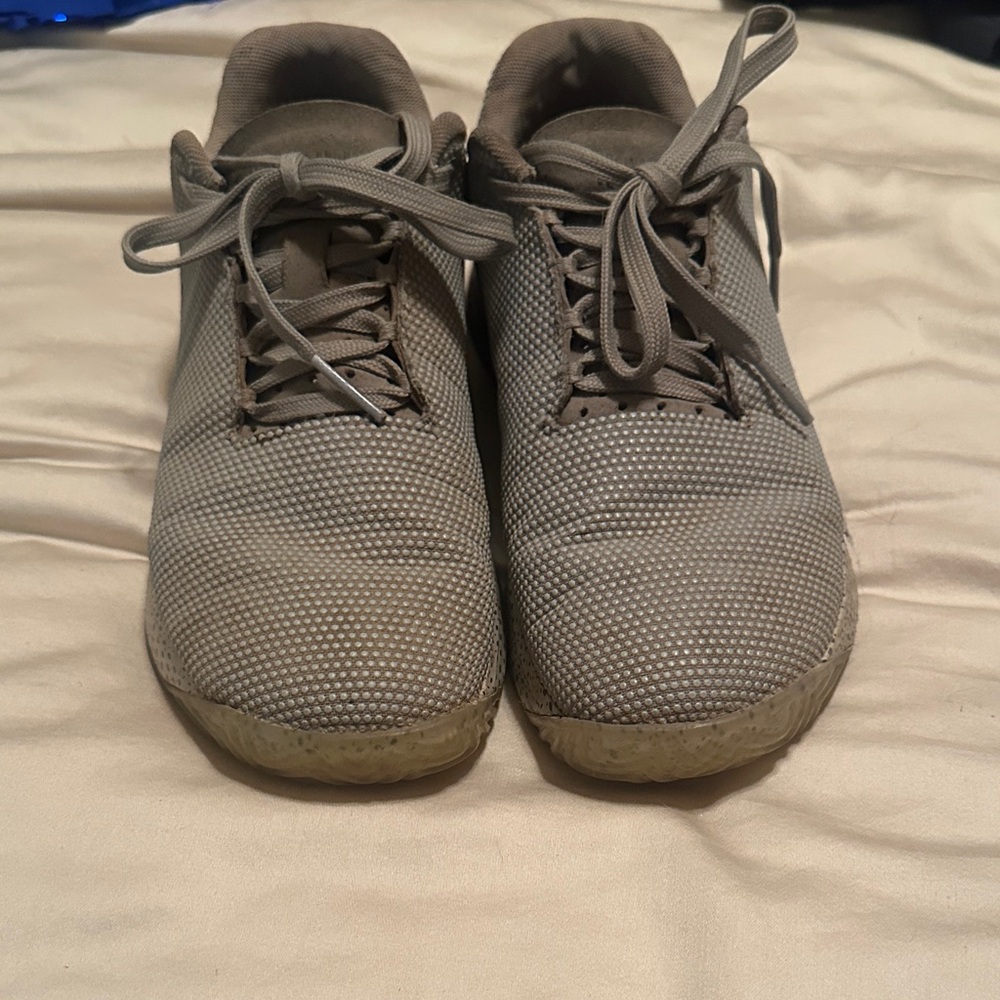 NOBULL White and Tan Textured Sneakers